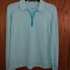 Nike Golf Aqua Blue Top Zip Front Women's Sz Med